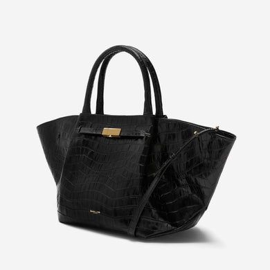 The Midi New York Black Croc-Effect