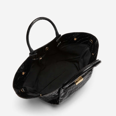 The Midi New York Black Croc-Effect