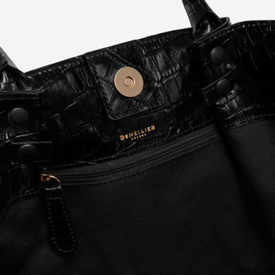 The Midi New York Black Croc-Effect